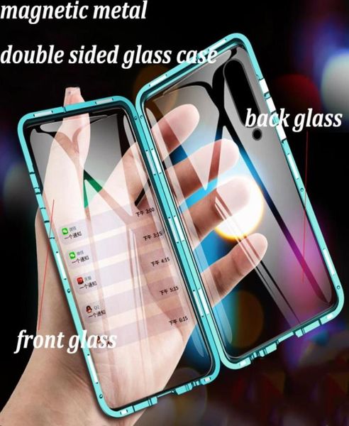 Coque magnétique de Protection complète 360, pour Xiaomi Redmi 9A 9 Note 9 8 7 9S 8T 10X K30 K20 Mi 10 9 9T CC9 Pro F1 Max3, Double verre 4892594928976