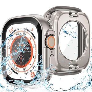 360 volledige waterdichte behuizing voor Apple Watch Ultra 2 9 7 8 45 mm 41 mm 49 mm 44 mm 40 mm glazen schermbeschermer beschermhoes bumper iWatch 4 5 SE 6