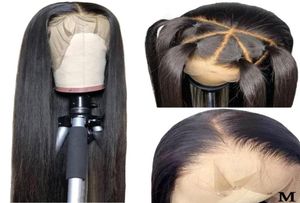 360 Lace Frontal Human Hair Wig pré-cueilled Natural Hirline 150 DENSITÉ RATIO MIDE PERUVIEN REMY REMY LACE FRONTAL PERRGES4084674