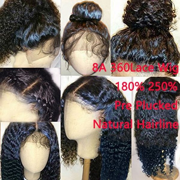 Nouveau HD Lace Front Wig 130% densité pleine perruques de cheveux humains pour les femmes noires brésilien 360 frontal avec des cheveux de bébé (14 pouces, diva1