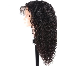 360 Perruque frontale en dentelle Pré-cueillette de cheveux pour bébé vague d'eau brésilienne bouclée 360 Lace Front Human Hair Wigs for Black Women5771258