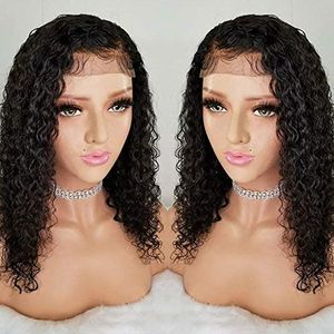 360 dentelle frontale perruques vague d'eau bouclée HD mince film suisse perruque de cheveux humains pour les femmes noires avec des cheveux de bébé 150% densité couleur naturelle diva1