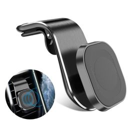 Support de téléphone magnétique pour voiture, Clip de ventilation à 360 degrés, Support GPS magnétique pour iPhone 12Pro Max Xiaomi Redmi Samsung
