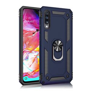 Béquille à anneau rotatif en métal à 360 degrés, support de voiture magnétique intégré, coque robuste pour Samsung J3/J7/A7/A8/A9/J4/J6/A6 2018/J2 Core/J5 Plus