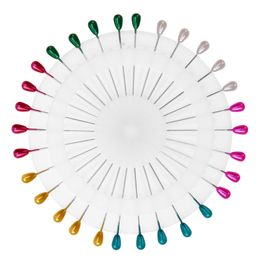 Épingles à tête de perles colorées en forme de larme, 360 pièces/paquet, pour mariage, Corsage, couture pour bricolage, composants de résultats de bijoux