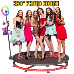 360 Photo Booth voor feesten en bruiloften Automatische machine Video Slow Motion Auto Roterende Photobooth 360 Video Booth 60cm-115 cm Foto's Boxen