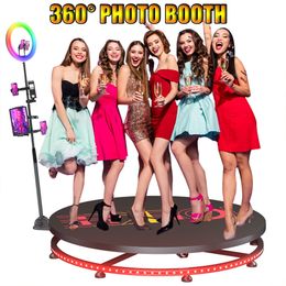 Cabine photo 360 pour fêtes et mariages Machine automatique vidéo au ralenti Photobooth rotatif automatique Cabine vidéo 360 60 cm-115 cm Boîtes à photos