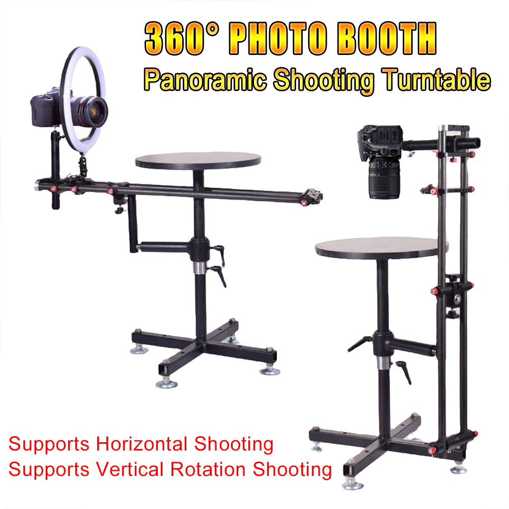 360 Photo Booth Horizontal Vertical Surround Rotating Stand 360 Professional Product Photography Booth Panoramic 360 Video Platform