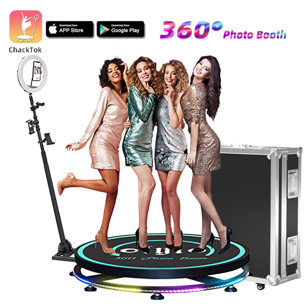 360 Camera Booth Rallentatore automatico 360 PhotoBooth Macchina per matrimoni per feste Spin Photo Booth 360 Rotazione automatica