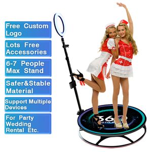 360 Photo Booth Machine with Flight Case Package,360 Camera Booth,Automatic Slow Motion 360 Spin Photo Booth with Rotating Stand and Selfie Light