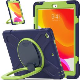 360 ° Rotatie Kickstand Tablet Gevallen voor iPad 10.2 [7e / 8e generatie] Mini 5/4 AIR 3/2/1 PRO 11 / 10.5 / 9.7 Inch Samsung Galaxy Tab T 1770 / T860 / P610 / T515 Zware beschermhoes