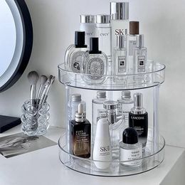 360 ° rotatif bureau cosmétique support étagère de salle de bain grande capacité parfum aromathérapie soins de la peau produit organisateur de stockage 240125