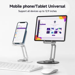 Support de bureau Portable rotatif à 360 degrés, pour iPhone 14 13 12 Pro Max, iPad Mini 6, support de chargeur en aluminium, berceau pliable