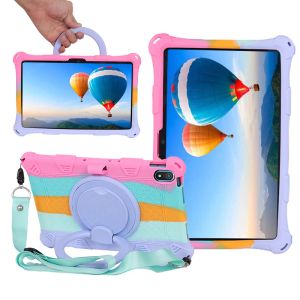 Housse de tablette avec poignée rotative à 360 degrés pour OPPO Realme Pad, 10.4 pouces, en Silicone souple, RealmePad 10.4 pouces, étuis antichoc adaptés aux enfants