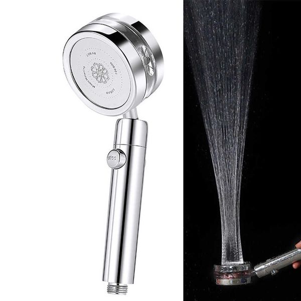 Cabezal de ducha de chorro presurizado giratorio 360, filtro de ducha de baño RecabLeght de alta presión para boquilla de cabezal de ducha de agua 210724