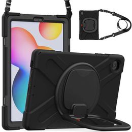 360 Rotating Stand Strap Case pour Samsung Galaxy Tab A7 Lite 8.7 A10.1 A8 10.5 S6 Lite 10.4 Hybird Armor Housse de protection pour tablette HKD230809