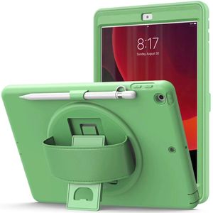 360 Roterende Tablet Stand Case Heavy Duty Shockproof Cover Handriem voor Ipad Mini 4 5 Pro 9.7 Air 2 iPad10.2 10.9 Air4 11 
