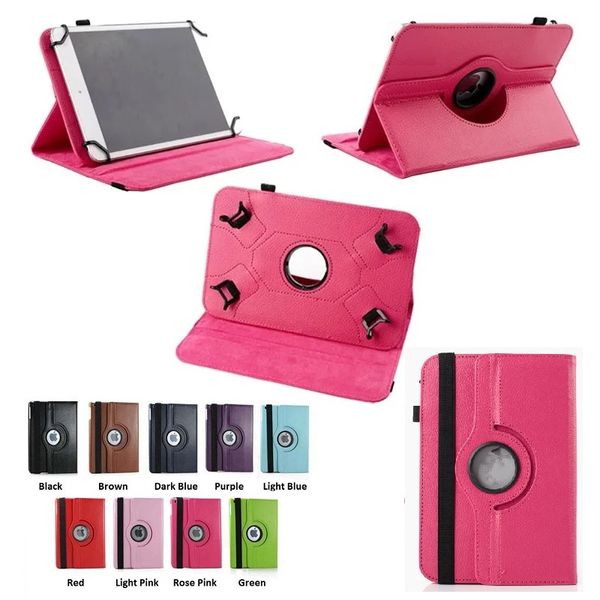 360 rotatif universel en cuir PU béquille étui pour tablette pour Ipad 10.2 9.7 Mini 6 Samsung Tab 7 8 9 10 pouces