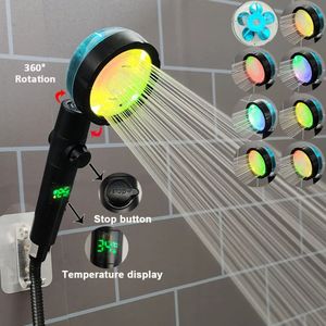 360 ROTATION LED DIGILE TEMPRAYAGE Affichage de douche Turbo Ventilateur de la tête de ventilateur