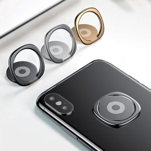 360 Rotación Metal Car Mount Vent Bracket Soportes para teléfonos de escritorio Ring Holder con opp Retail Package para iPhone Samsung Huawei Moto