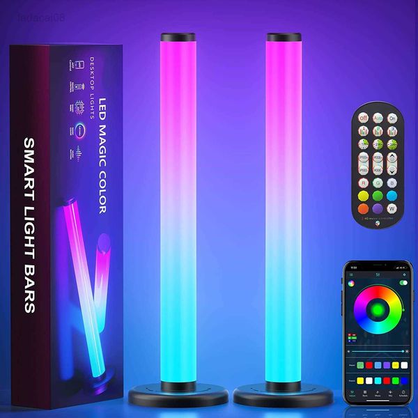 360 ° Smart RGB Light Bar Night Lights Bluetooth App Control Music Sync Backlights Ambient PC TV Game Game Room Bedroom Desktop Lampe HKD230704