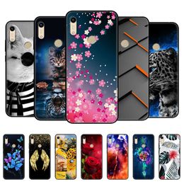 Voor Honor 8A Case Huawei Prime Back Phone Cover Huawei JAT-LX1 Silicon Soft Bag Bumper Zwart Tpu Case