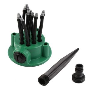 Arroseur de jardin à 360 ° Arroseur multi-buses Pelouse Toit vert Refroidissement Rotation Pulvérisateur Adaptez la couverture pour arroser uniquement là où vos plantes sont