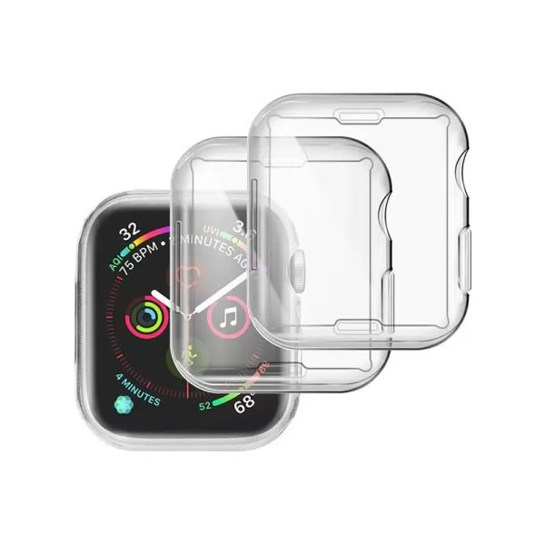 Funda de reloj 360, Protector de pantalla completa, funda transparente de TPU para Apple Watch iWatch 38mm 42mm 40mm 44mm ZZ