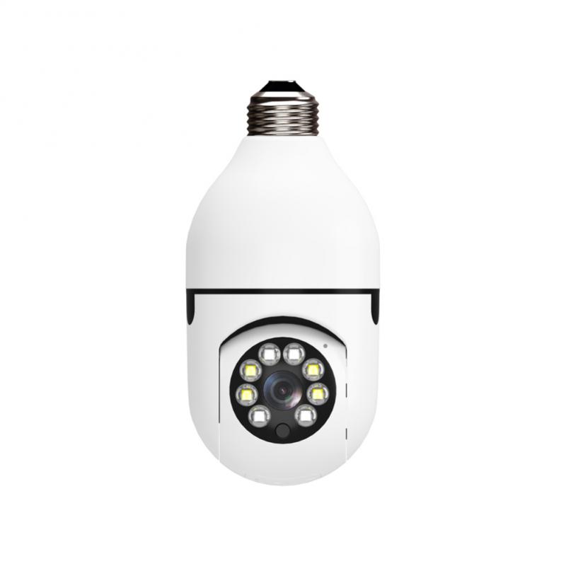 Bombilla de cámara panorámica Wifi 360, visión nocturna panorámica, Audio bidireccional, videovigilancia de seguridad para el hogar, lámpara de ojo de pez, cámaras Wifi