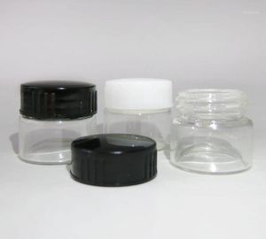 360 x 5 ml Portable Small Box Pot Boîte de maquillage Coineurs cosmétiques Capuche de vis de Verre noir blanc Bouteilles crème de voyage15666940