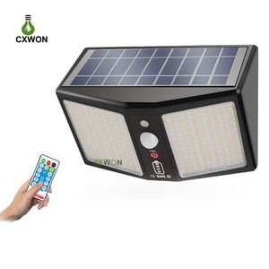 18 stks 360LEDS Solar Lamp 2000LM PIR Motion Sensor Tuin LED Licht 3 Verlichtingsbron Noodlampje met Haak Design Pak voor Indoor