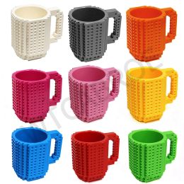 360 ml Eco Friendly Migo Lego Compatible Coffee Tea Mug dans une voiture en tasses pour enfants Café de café Boucle d'eau de voyage pour les filles