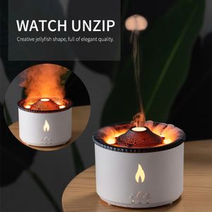 360 ml Llama volcánica Aroma Difusor Aceite esencial USB Humidificador de aire portátil con anillo de humo Lámpara de luz nocturna Fragancia 240321
