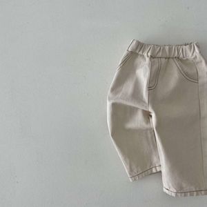 3677B Denim coréen 2022 Automne Mode d'hiver Match Baby Boy Pant Casual Pocket Girl's Jeans pantalon