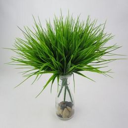 36 cm Nieuwe 7 vork groen gras kunstbloemen planten plastic bloemen huishoudelijke decoratie partij thuis kamer decoratie GB135