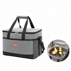 36L Gran Bolsa de enfriamiento de aislamiento Bebida de comida termal Termal Bolsan Bolsa de fugas Caja de enfriamiento BBQ Actividades al aire libre E1MD#