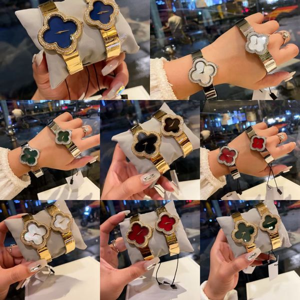 Relojes Vans clásicos de 36 mm Reloj de marca Diamond Reloj de pulsera con movimiento de cuarzo Montre Reloj de trébol de cuatro hojas de lujo con núcleo para mujeres y hombres Regalo de fiesta AAAAA