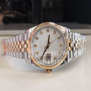 36 mm de taille intermédiaire Match masculine dames regardent la femme BP Wimbledon Mother of Pearl Automatic 2813 Bracelet Jubilee Men Sapphire Dat 1680