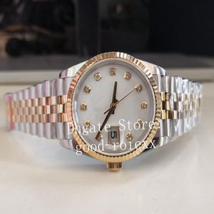 Geilles masculines de taille moyenne de 36 mm Les femmes regardent les femmes BP Wimbledon Mother of Pearl Automatic 2813 Jubilee Bracelet Men Sapphire Dat 277d