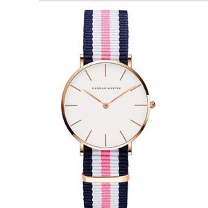 36MM eenvoudige dameshorloges Nauwkeurig quartz dameshorloge Comfortabele lederen band of nylon band Studentenhorloges Casual stijl301n