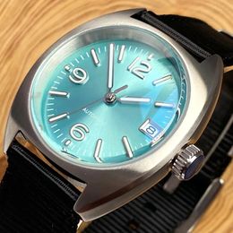 36mm Tandorio Dive acier montre mécanique hommes S NH35 dôme saphir cristal Pionner montre-bracelet en nylon bande petit cadeau horloge 240327