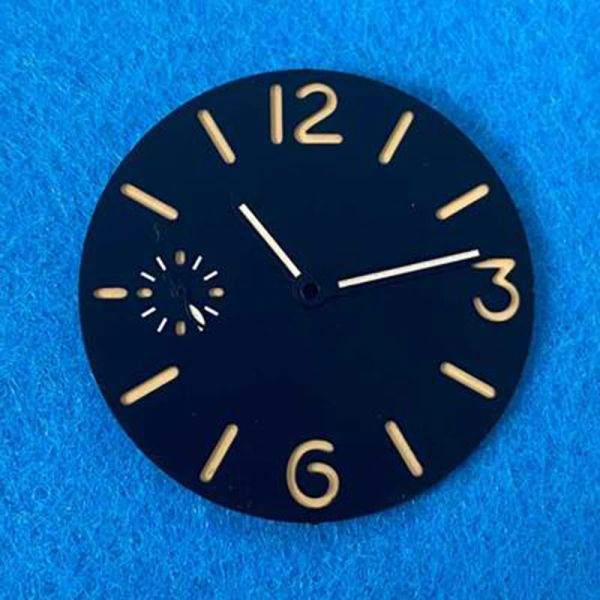 Dial de reloj de 36 mm + manos de reloj para ETA 6497 MOVIMIENTO PARTE MODIFICADO Dial luminoso verde para movimientos ST36