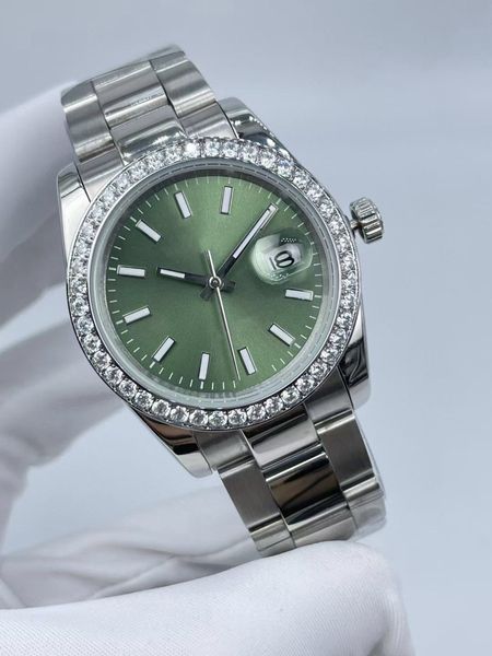 36MM Relojes de mujer Bisel de diamante Automático 2813 Movimiento Mujer Reloj mecánico Correa de jubileo Reloj de acero inoxidable Regalos de cumpleaños Reloj de señora Relojes de pulsera para hombre