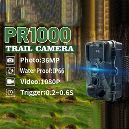 36MP 1080p Cameras de chasse infrarouge Camouflage Cams de suivi de la faune