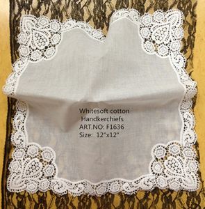 Textiles de maison Ensemble de 12 mouchoirs pour dames en coton de style belge 12'x12