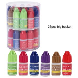 36 stks/doos 3g Sneldrogende Bond Nagellijm Sterke lijm Acryl Glitte Steentjes Decoraties Valse Nagel Tips Verlengingslijm 231227