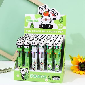 36 stuks creatieve cartoon schattige panda 10 kleuren balpen 0,7 mm kleurrijke siliconen kawaii pennen school kantoorbenodigdheden briefpapier geschenken 2965