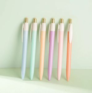 36 stks Leuke Briefpapier Pastel Kleur Balpennen voor Schoolbenodigdheden Druk Bitterkoekje Kleur Pennen voor Schrijven Kantoor Accessoires 240109