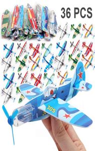 36PCS DIY Flying Glider Schuimvliegtuigen voor kinderen Mini Papieren Vliegtuig Geweldig Verjaardagsfeestje Gunst Goody Bag Fillers Kids Pinata1672479