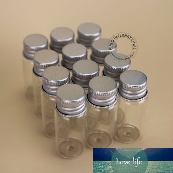 36 unids/lote 10ml botella de muestra de vidrio con tapa de aluminio 1/3OZ tarro vacío envases cosméticos 10g bote pequeño embalaje recargable